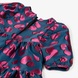 KENZO KIDS-Girls Satin Leopard Print Dress | Childrensalon Outlet
