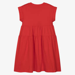 KENZO KIDS-Girls Scarlet Floral Cotton Dress | Childrensalon Outlet