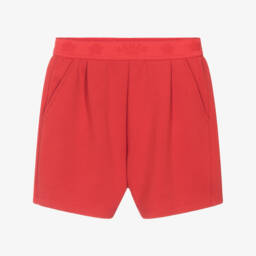 KENZO KIDS-Girls Scarlet Floral Logo Jersey Shorts | Childrensalon Outlet
