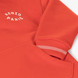 KENZO KIDS-فستان سويتشيرت بهودي قطن لون أحمر | Childrensalon Outlet