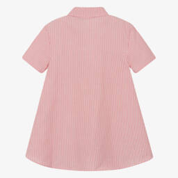 KENZO KIDS-Girls Scarlet Striped Cotton Frock | Childrensalon Outlet