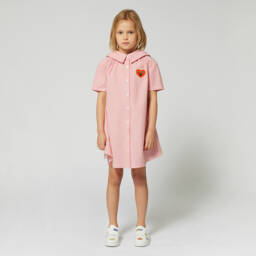 KENZO KIDS-Girls Scarlet Striped Cotton Frock | Childrensalon Outlet