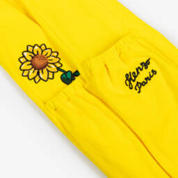 KENZO KIDS-Girls Sunflower Yellow Terry Dress | Childrensalon Outlet