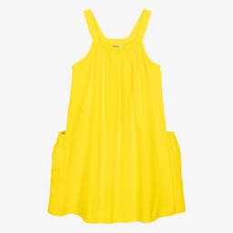 KENZO KIDS-Girls Sunflower Yellow Terry Dress | Childrensalon Outlet