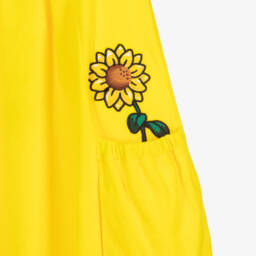 KENZO KIDS-Girls Sunflower Yellow Terry Dress | Childrensalon Outlet