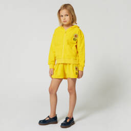 KENZO KIDS-شورت بناتي بتصميم زهرة عباد الشمس المشرق | Childrensalon Outlet