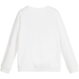 KENZO KIDS-Girls White Beaded 'Tiger' Sweatshirt  | Childrensalon Outlet