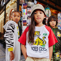 KENZO KIDS-Girls White Cotton KOTORA T-Shirt | Childrensalon Outlet