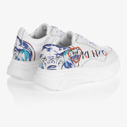 KENZO KIDS-Белые кожаные кроссовки для девочек | Childrensalon Outlet
