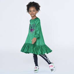 كينزو كيدز-ترينرز سهل الإنتعال جلد لون أبيض للبنات | Childrensalon Outlet