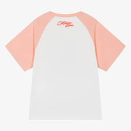 كينزو كيدز-تيشيرت قطن عضوي لون أبيض للبنات | Childrensalon Outlet