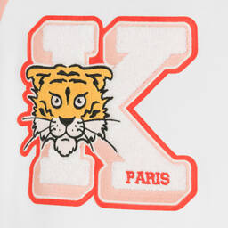 كينزو كيدز-تيشيرت قطن عضوي لون أبيض للبنات | Childrensalon Outlet