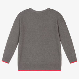 KENZO KIDS-Серый вязаный кардиган со слоном | Childrensalon Outlet