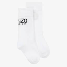 KENZO KIDS-Ivory Cotton Tiger Tail Socks | Childrensalon Outlet
