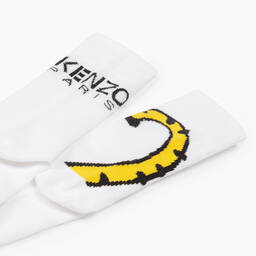 KENZO KIDS-Ivory Cotton Tiger Tail Socks | Childrensalon Outlet
