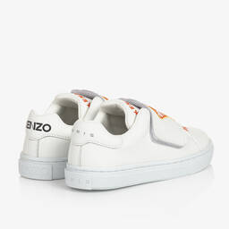KENZO KIDS-Ivory Leather Elephant Trainers | Childrensalon Outlet