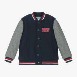KENZO KIDS-Junior Boys Navy Wool Bomber Coat | Childrensalon Outlet