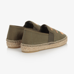 KENZO KIDS-Khaki Green Tiger Espadrilles | Childrensalon Outlet