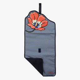 KENZO KIDS-Navy Blue Gingham Changing Bag (45cm) | Childrensalon Outlet