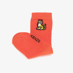 KENZO KIDS-Синие и оранжевые носки KOTORA (2пары) | Childrensalon Outlet