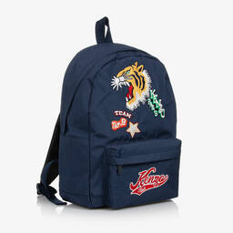 KENZO KIDS-Navy Blue Varsity Tiger Backpack (37cm) | Childrensalon Outlet