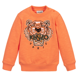 KENZO KIDS-Orange Tiger Sweatshirt | Childrensalon Outlet
