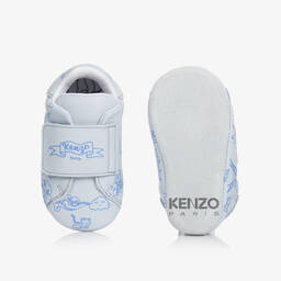 كينزو كيدز-حذاء جلد لون أزرق لمرحلة قبل المشي للأطفال | Childrensalon Outlet