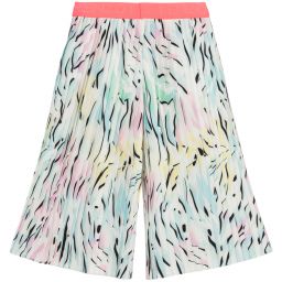 KENZO KIDS-Pink & Blue Pleated Culottes  | Childrensalon Outlet