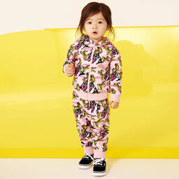 KENZO KIDS-Pink Cotton Tiger Joggers | Childrensalon Outlet