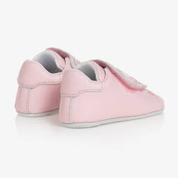 كينزو كيدز-حذاء جلد لون زهري لمرحلة قبل المشي للمولودات | Childrensalon Outlet