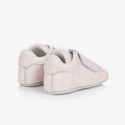 KENZO KIDS-Pink Leather Mini Iconics Pre-Walker Shoes | Childrensalon Outlet