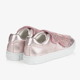 KENZO KIDS-Pink Leather Tiger Trainers | Childrensalon Outlet