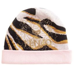 KENZO KIDS-Pink Tiger Knited Hat | Childrensalon Outlet