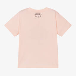 KENZO KIDS-Pink Varsity Tiger Organic Cotton T-Shirt | Childrensalon Outlet