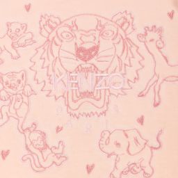 كينزو كيدز-طقم ليغنغز قطن قطيفة لون زهري للمولودات | Childrensalon Outlet