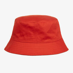 KENZO KIDS-Red Cotton Boke Flower Bucket Hat | Childrensalon Outlet