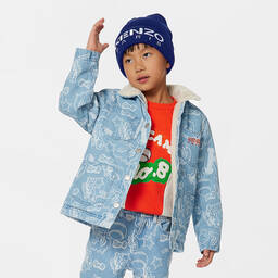 KENZO KIDS-Royal Blue Knitted Beanie Hat | Childrensalon Outlet