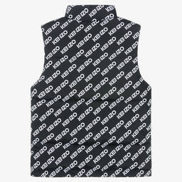 KENZO KIDS-Черно-белый пуховый жилет | Childrensalon Outlet