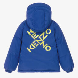 KENZO KIDS-Синий пуховик для подростков | Childrensalon Outlet