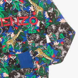 KENZO KIDS-Синий свитшот с принтом Jungle для подростков | Childrensalon Outlet