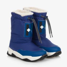 KENZO KIDS-Teen Blue Logo Snowboots | Childrensalon Outlet