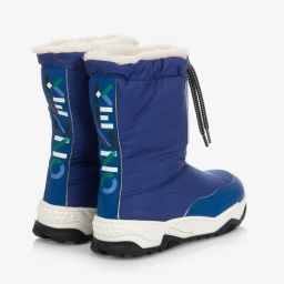 KENZO KIDS-Teen Blue Logo Snowboots | Childrensalon Outlet