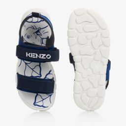 KENZO KIDS-Teen Blue Velcro Sandal | Childrensalon Outlet