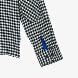 كينزو كيدز-قميص مزيج قطن وفيسكوز كاروهات لون كحلي تينز | Childrensalon Outlet