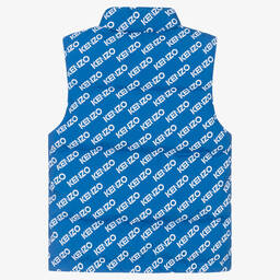 KENZO KIDS-Сине-белый пуховый жилет | Childrensalon Outlet