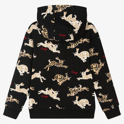 KENZO KIDS-توب هودي تينز ولادي قطن لون أسود | Childrensalon Outlet