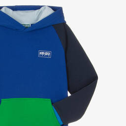 KENZO KIDS-توب هودي تينز ولادي قطن بألوان بلوك | Childrensalon Outlet