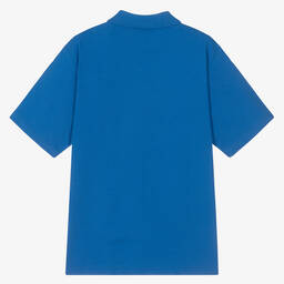 KENZO KIDS-توب بولو تينز ولادي قطن عضوي لون أزرق | Childrensalon Outlet