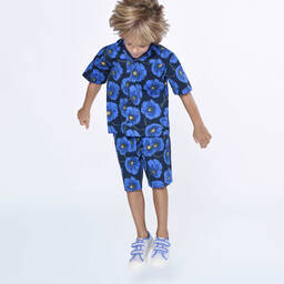 KENZO KIDS-قميص تينز ولادي قطن بوبلين لون كحلي | Childrensalon Outlet
