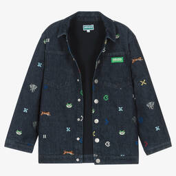 KENZO KIDS-Синяя джинсовая куртка с вышивками | Childrensalon Outlet